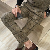 2019 Men's Plaid Trousers Black Navy Blue Yellow S M L XL 2XL 3XL 4XL 5XL Man suit pants Business Casual pant 2019