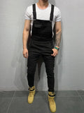 2019 HOT New Style Men's Ripped Jeans Jumpsuits Hi Street Distressed Denim Bib Overalls For Man Suspender Pants