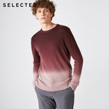 SELECTED Autumn Men's Sweater Pure Wool Gradual Change Business Casual Men Pullovers S | 418425508