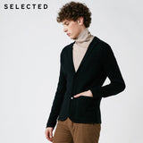 SELECTED Autumn and winter new men's suit collar regular fit cardigan sweater S |418425542