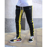 PUNEMY 2019 Fashion Side Stripe Letter Printing Hop Men's Trousers Pants Lace Up Joggers Pants Loose Streetwear Men Sweatpants