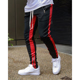 PUNEMY 2019 Fashion Side Stripe Letter Printing Hop Men's Trousers Pants Lace Up Joggers Pants Loose Streetwear Men Sweatpants