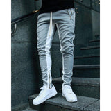 PUNEMY 2019 Fashion Side Stripe Letter Printing Hop Men's Trousers Pants Lace Up Joggers Pants Loose Streetwear Men Sweatpants