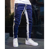 PUNEMY 2019 Fashion Side Stripe Letter Printing Hop Men's Trousers Pants Lace Up Joggers Pants Loose Streetwear Men Sweatpants