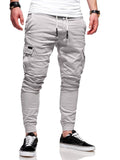 Men'S 2019 New Brand Tether Elastic Sports Trousers Long Paragraph Casual Pants Classic Three-Dimensional Patch Pocket