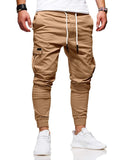 Men'S 2019 New Brand Tether Elastic Sports Trousers Long Paragraph Casual Pants Classic Three-Dimensional Patch Pocket