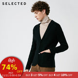 SELECTED Autumn and winter new men's suit collar regular fit cardigan sweater S |418425542