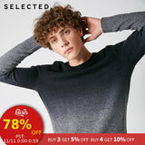 SELECTED Autumn Men's Sweater Pure Wool Gradual Change Business Casual Men Pullovers S | 418425508